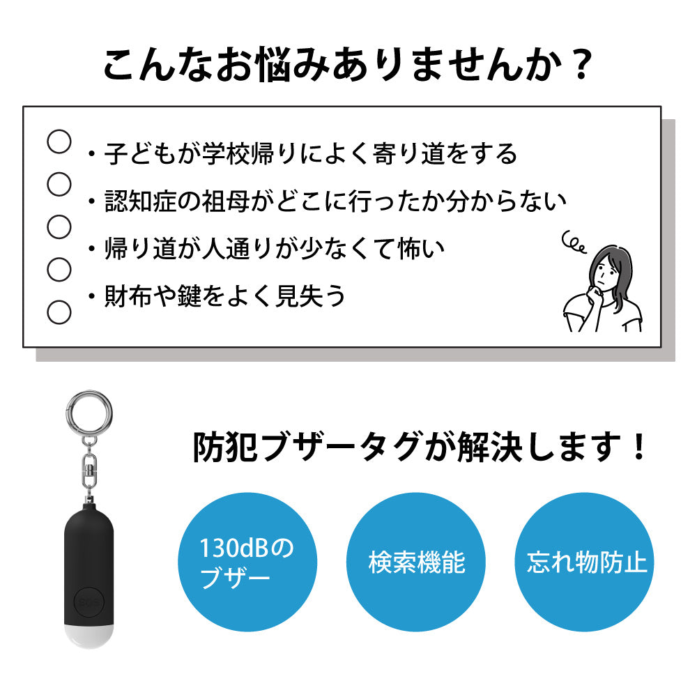 居場所がわかる防犯ブザー