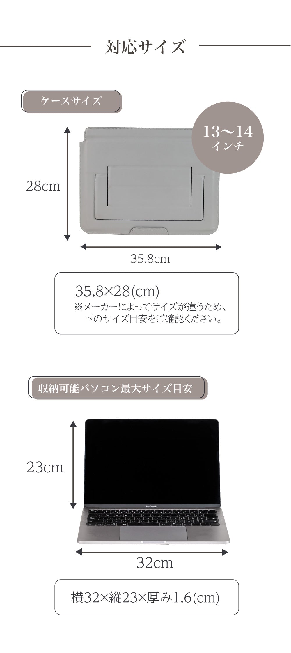 Smaly 2WAY パソコンケース MacBook 13インチ 14インチ 放熱設計 ノートパソコン カバー PCスタンド 薄型 スタンド機能 軽量 おしゃれ パソコンバッグ PCケース PC保護バッグ Surface マックブック 持ち運び スマリー