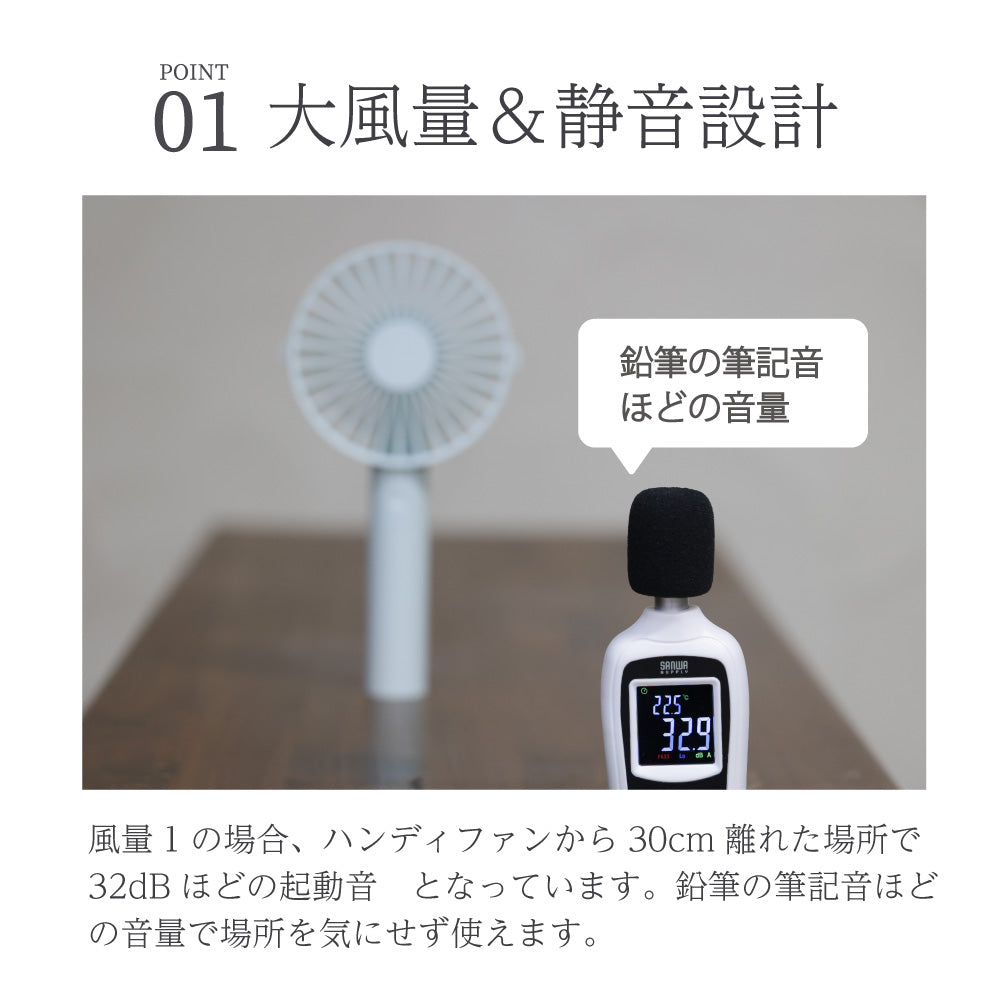 【2025年モデル】4way/3way 静音設計ハンディファン