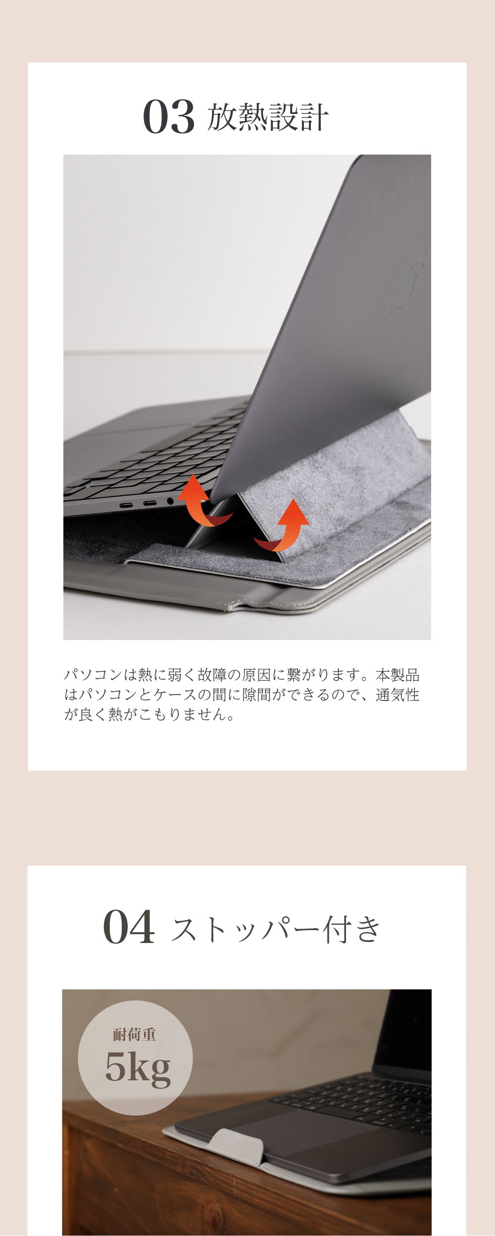 Smaly 2WAY パソコンケース MacBook 13インチ 14インチ 放熱設計 ノートパソコン カバー PCスタンド 薄型 スタンド機能 軽量 おしゃれ パソコンバッグ PCケース PC保護バッグ Surface マックブック 持ち運び スマリー