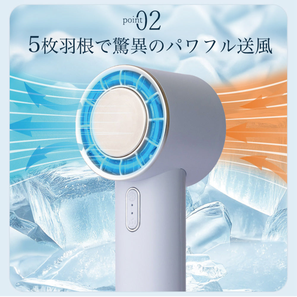 【2025年モデル】Smaly アイスハンディファン 冷却プレート 手持ち扇風機